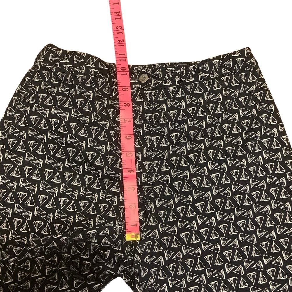 Liz Claiborne Liz Sport Navy Blue & White Sailboat Cropped Pants Size 6 - Picture 8 of 11